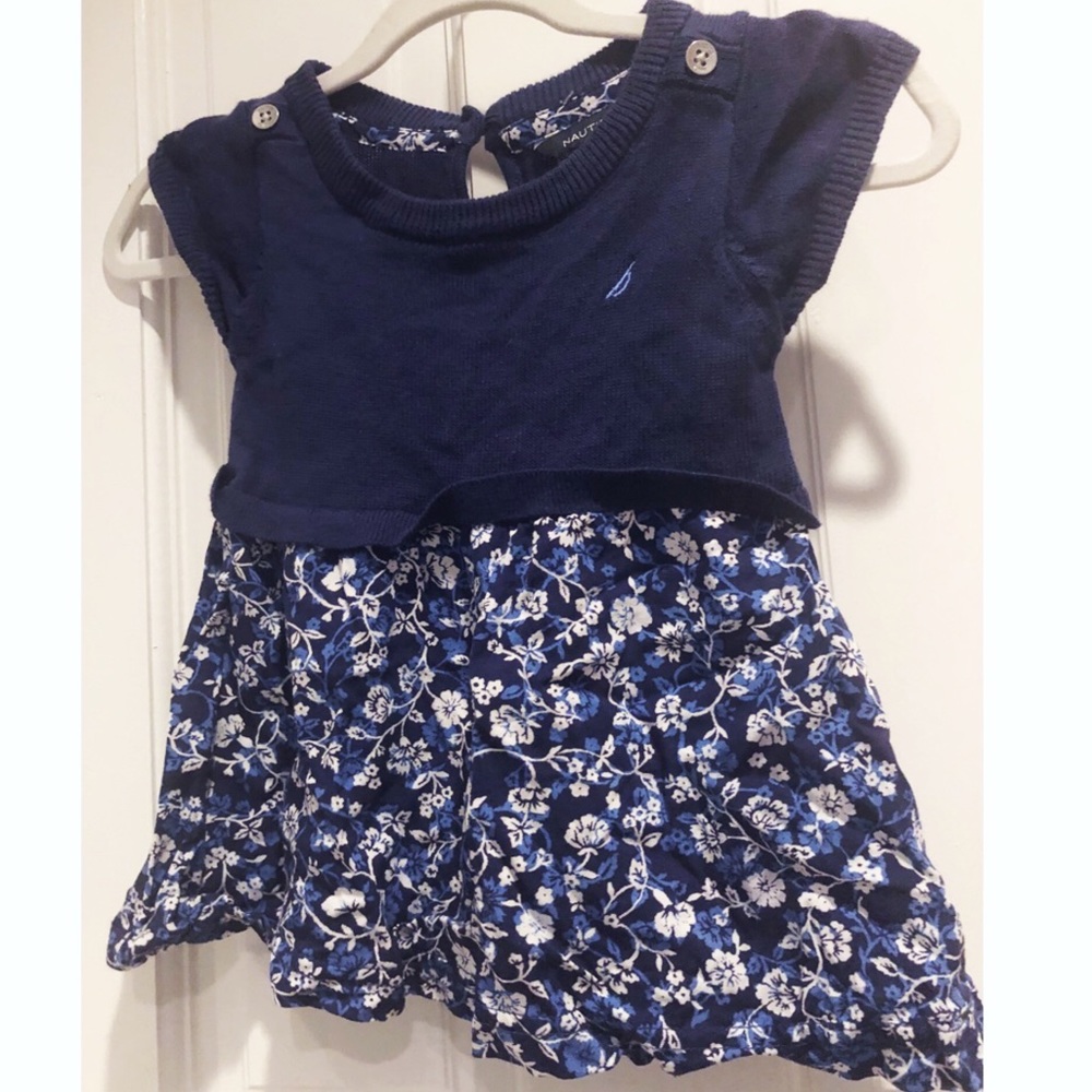 EUC Nautica Dress Floral Baby in 3-6 months
